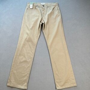 Goodfellow & Co Mens Jeans 38x30 Khaki Straight Mid Rise Stretch Denim NWT